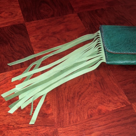 LovLeathers *NEW* SOLD OUT Handmade Cowhide Leather Western Clutch Purse - Picture 3 of 11